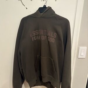 Fear of God Essentials Hoodie in Olive